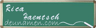 Rica Haentsch Visitenkarte